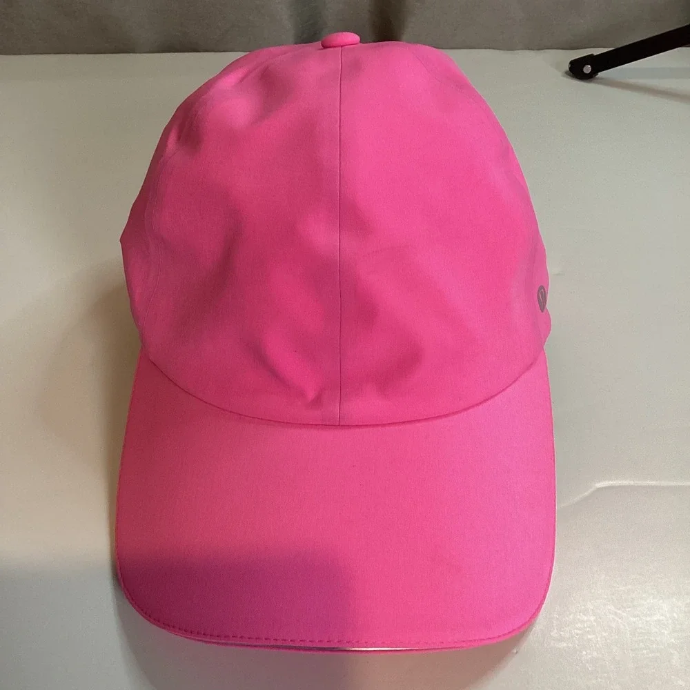 Lululemon Fast and Free Run Hat Womens Pink Adjustable Reflective Running Cap OS